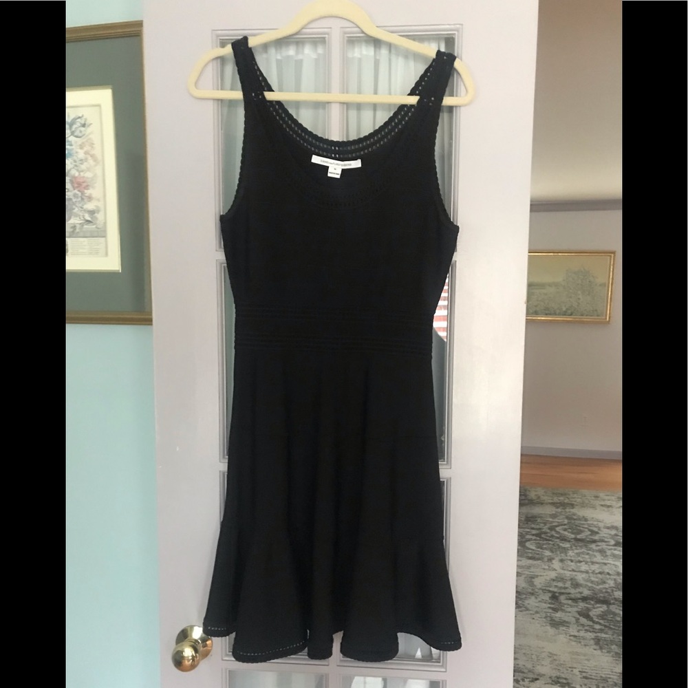 Diane Von Furstenberg Blk Dress Sz M